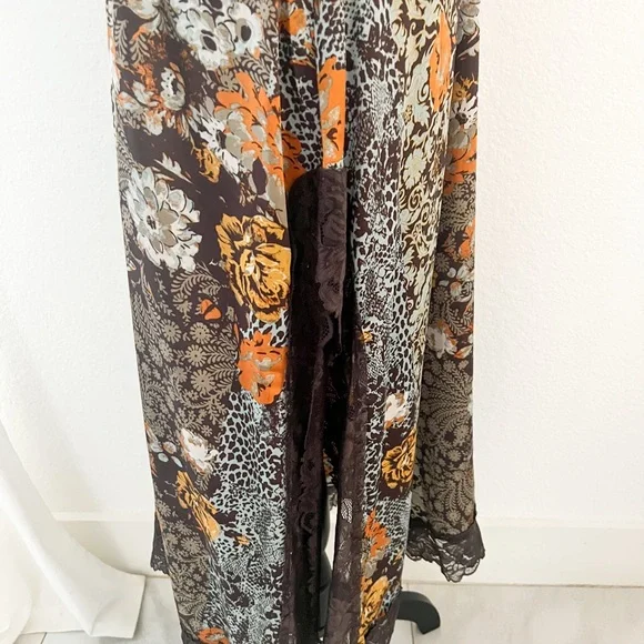 Free People Brown Floral Lace Slip Dress - Picture 4 of 12